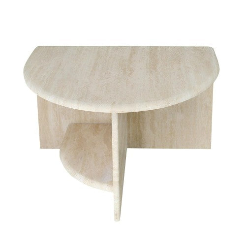 Table d'Appoint Zalya — Travertin en situation