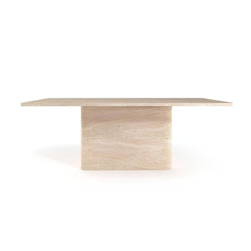 Table à Manger Afro — Travertin en situation