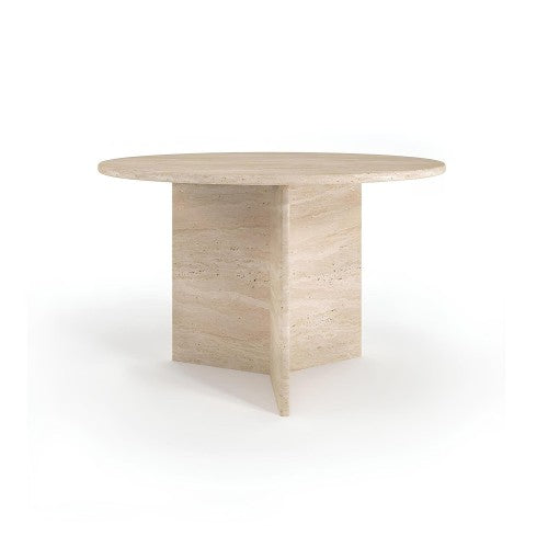 Table à Manger Ronde Ardo — Travertin