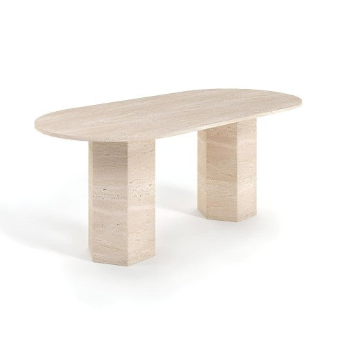 Table à Manger Entra — Travertin