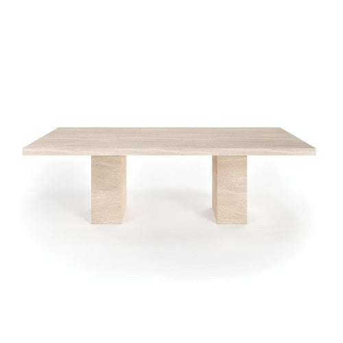 Table à Manger Lunel — Travertin en situation