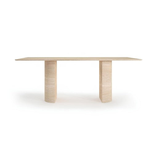 Table à Manger Aurone — Travertin en situation