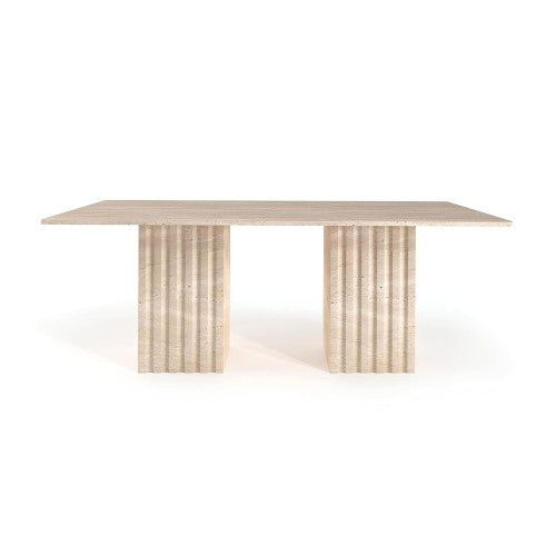 Table à Manger Masasi — Travertin en situation